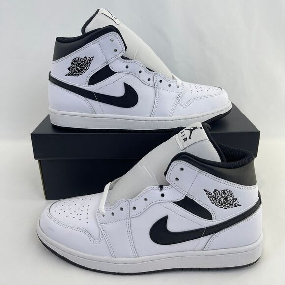 Air Jordan 1 Mid | Men\'s 10 | White-Black main image 5